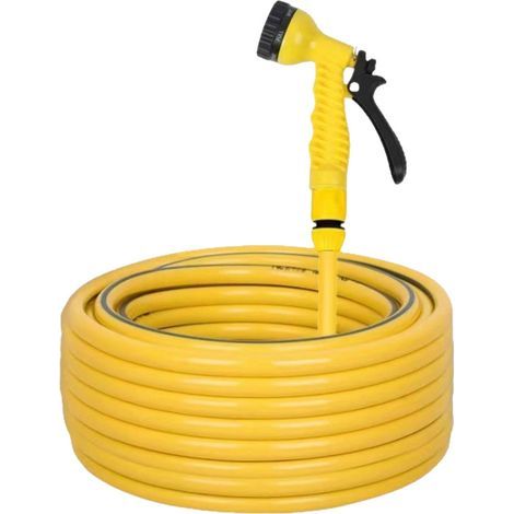 Watering gun with 7 spray patterns and a 5m hose, for lawns and cars. (1/5)