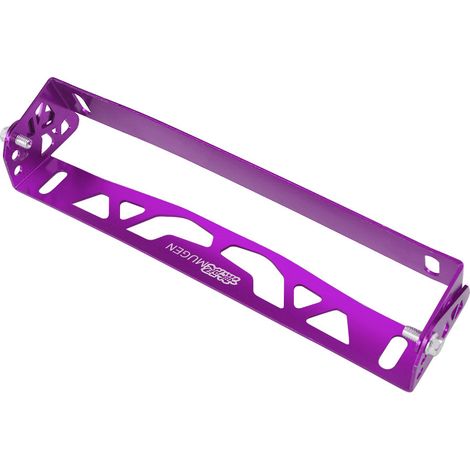 Adjustable Aluminum Alloy License Plate Frame for Car Modification - Patterned License Plate Frame - Purple