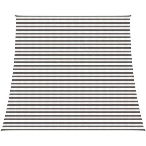 Voile d'ombrage gris clair et blanc 4/5 x 4 mètres en PEHD (1/2)