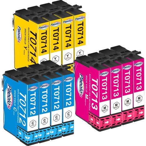 Lot de Cartouches d'encre compatibles avec Epson T0711 T0712 T0713 T0714 Stylus SX218 SX100 SX110 SX200 SX210 SX215 SX400 SX405 SX415 SX410 SX510 SX510 0 DX40 00 DX4400 DX7400 (1/5)