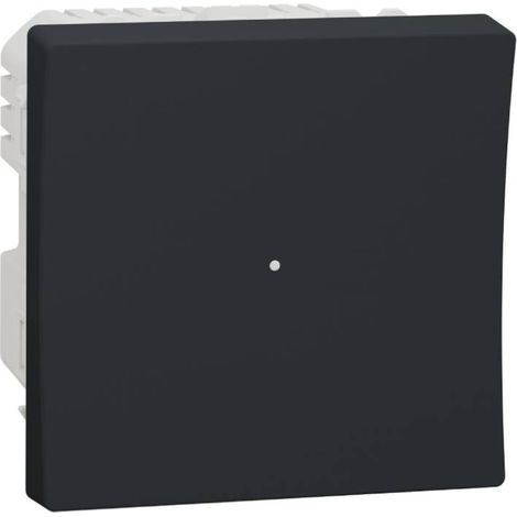 Wiser Unica - bouton poussoir - 10A - zigbee - anthracite - méca seul (NU353754W) (1/5)