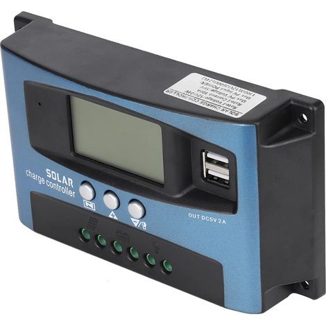 MPPT 40/50/60/100A Solarladeregler, intelligenter Batterieregler, 12V 24V USB-Solarpanel-Laderegler mit LCD-Bildschirm (60A) (1/5)