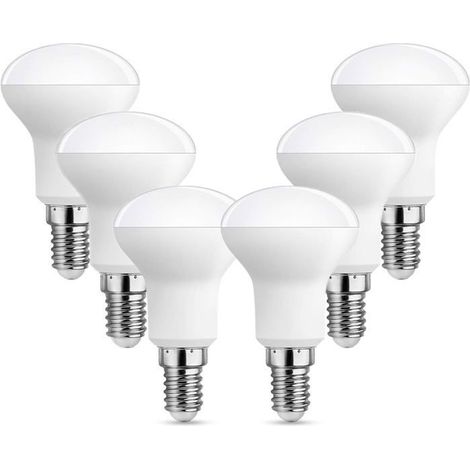 Ampoule Spot LED E14 R50 5W Blanc Neutre 4000K, 500LM 120° Lumière, Équivalent E14 40W Incandescence, AC 220V, Spot R50, lot de 6 (1/4)