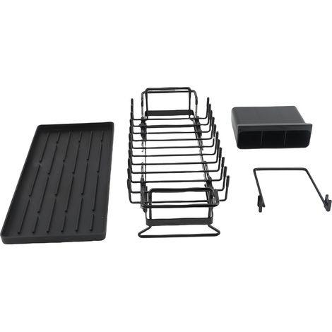 Égouttoir avec Tapis Séchage Support Ustensiles Multi Usage Extensible – Drainer Évier Cuisine (1/4)