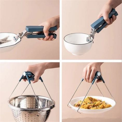 Pince De Cuisine - Acier Inoxydable - Antidérapante - Isolée Thermique - Pour Plats Chauds Casseroles Bols Micro-ondes - 1 Pièce (1/5)