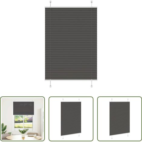 vidaXL Sichtschutz - Plissee Schwarz 90x150 cm Stoffbreite 89,4 cm Polyester (1/5)