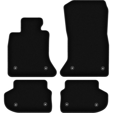 Alfombrillas de terciopelo negro BASIC para BMW 5 F10FL sedán (2013-2017) (1/5)