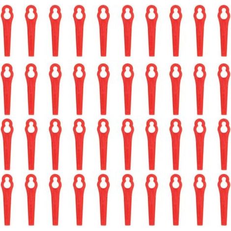 Lot de 40 Lames en Plastique pour Tondeuse à Gazon Sans Fil (1/4)