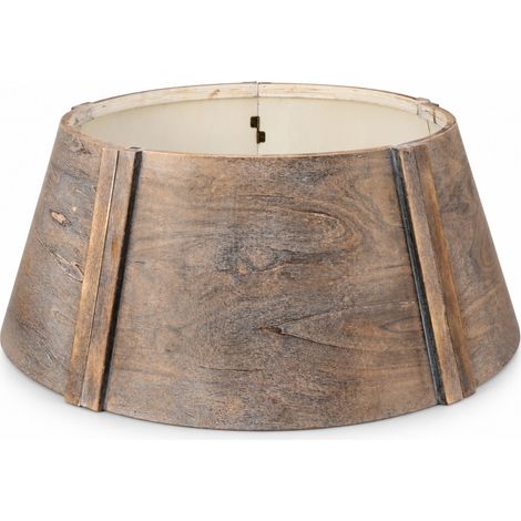 Cache-pied de sapin de Noël rond en bois effet vintage Ø 60 cm - Ashbourne - Little Grove (1/3)