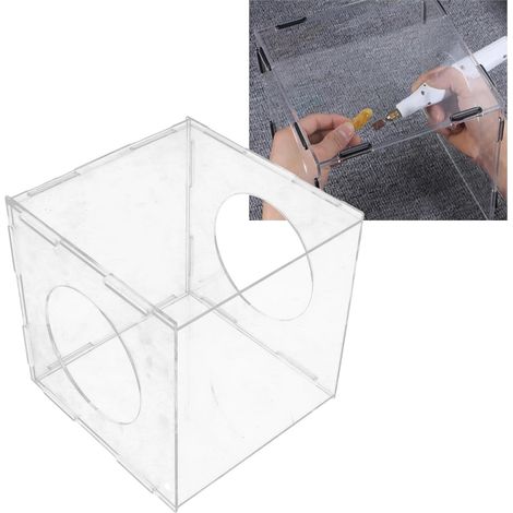Cage à Poussière Fermée, Boîte de Meulage en Acrylique Transparent pour le Polissage (1/5)