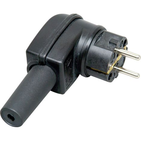 Kopp 178216054 Fiche coudée à contact de protection PA, caoutchouc 230 V noir IP44 W244823