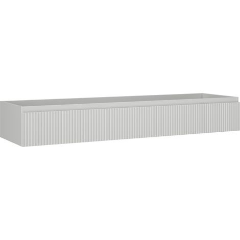 Mexen Rivel Badezimmerschrank unter Waschbecken 160 cm, 1 Schublade, geriffelt, grau matt - 91A20-16023-1-BF62 (1/5)