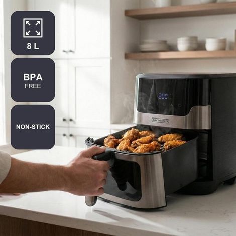 Freidora de aire Black+Decker bxaf8001e 2200 W 8 L (1/5)