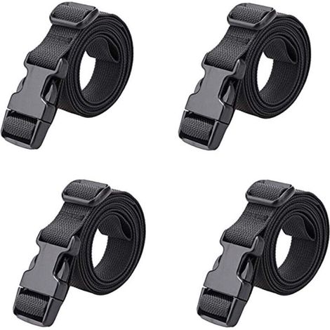 4 pièces Sangle à Boucle Rapide 25 mm Sangle Valise Petite Sangle à Cliquet Plastique pour Arrimage Bagage Fixation Déména
