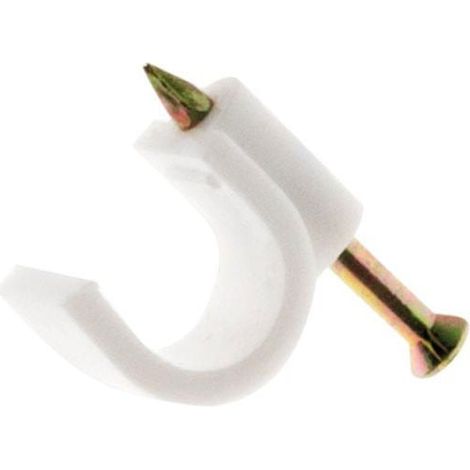 Lot de 20 crochets fixation Ø4mm - Blanc - Zenitech