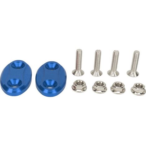 Couvercle de Base de rétroviseur de moto, 2 pièces, trou de pare-brise en alliage d'aluminium pour S1000RR 2009 – 2019 bleu (1/5)