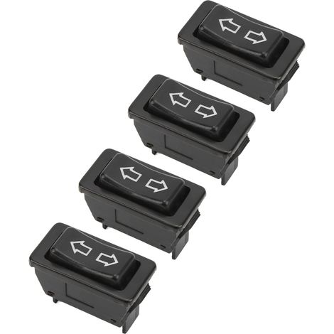 4 Pièces Interrupteurs de Lève-Vitre électriques, Double Flèche Switcher de Fenêtre D'alimentation, 5 Broches DC 12V 24V Universel de Voiture Verre Interrupteurs D'entraînement avec Lampe Verte (1/5)