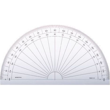 Rapporteur 1/2c - - 16cm - 180°-216° - Altuglas - Gradué en degrés