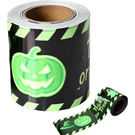 Ruban Lumineux Halloween Marquage Auto-Adhésif Lumineux Décor Escalier Halloween Organisateurs Passionnés Maison Hantée École Porche (1/5)