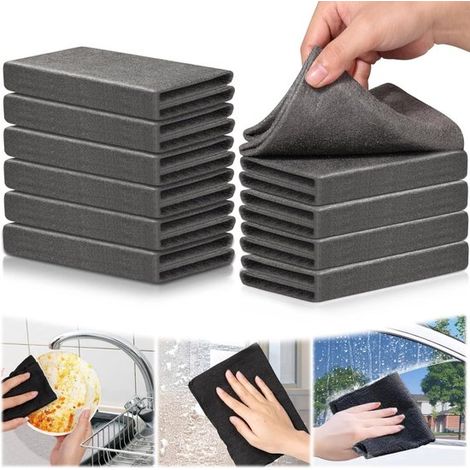 Tuch 2XL 30 x 30 cm 10 Stück Reinigungstuch Mikrofasertuch Poliertuch Geschirrtuch Fleckenentferner Staubtuch Küchentuch zur Reinigung von Autos, (1/5)