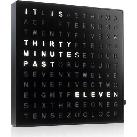Black USB LED Wall or Desk Clock (1/3)