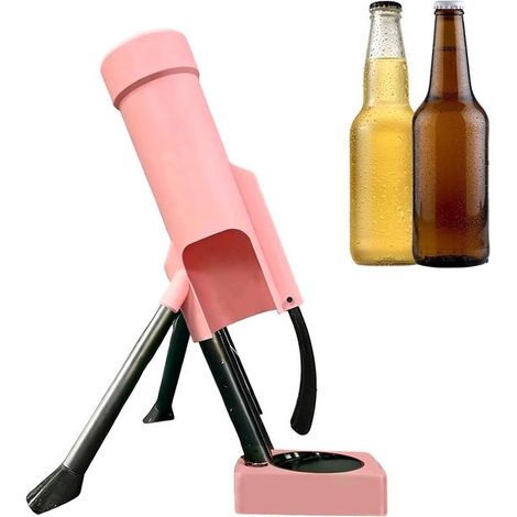 Abrebotellas de 355 ml con forma de proyectil de mortero: abrebotellas robusto y táctico, ideal para decorar fiestas y bares en casa (rosa) (1/5)