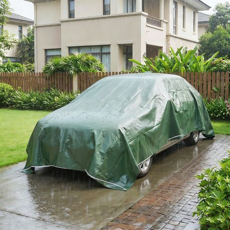 Bâche imperméable, 4 x 6 m, 90 g/m², bâche polyvalente, verte (1/5)