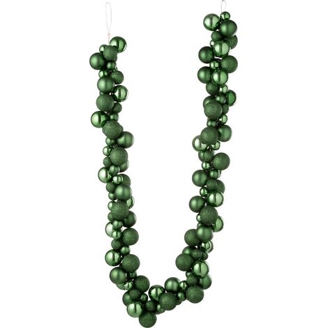 Guirlande Boules de Noël "Night" 160cm Vert Émeraude