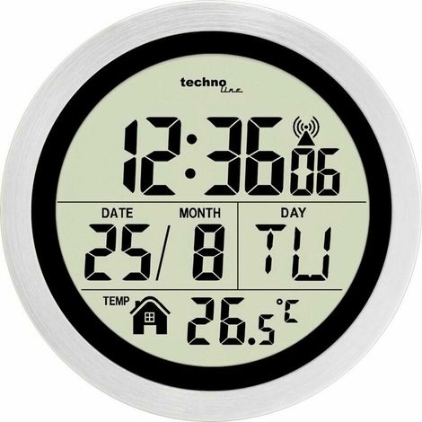 GROOFOO Radio Control Radio Control Clock Creative Home Réveil électronique Calendrier Perpétuel Horloge Murale Numérique Double Réveil Horloge Simple Muet Horloge Murale Horloge Murale Température Ho (1/5)