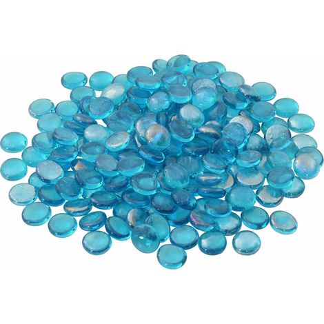 vidaXL Glass Nugget 17-19 mm Aqua Blue Glass (1/4)