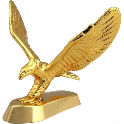 Tête d'aigle en métal sur garde-boue avant aluminium, teintes noir or argent pour moto et vélo électrique