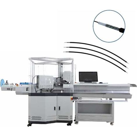 Machine de coupe et dénudage de câbles haute précision avec double station et interface tactile avancée