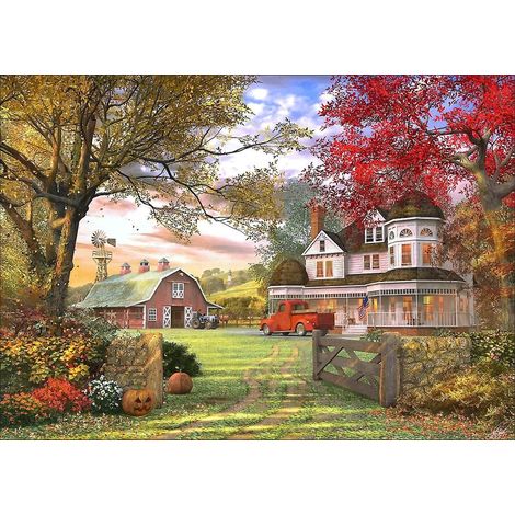 5D Diamant Painting Bilder Full Groß, Diamant Malerei for Erwachsene und Kinder, DIY Diamond Painting Set Strass Stickerei Kreuzstich Manor-40X30cm (1/5)
