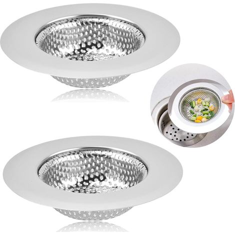 5 x 2 cm) – laeeyin Lot de 2 tamis d'évier en fer forgé forgé inoxydable - Protection anti-obstructi (1/5)