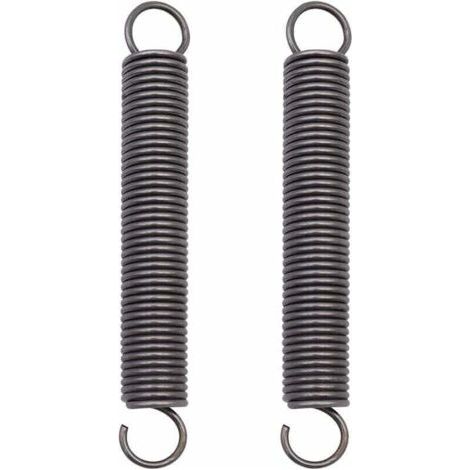 2 Stück verlängerte Zugfeder aus komprimiertem Stahl mit Doppelhaken – Maße: 2 x 18 x 150 mm FLITI