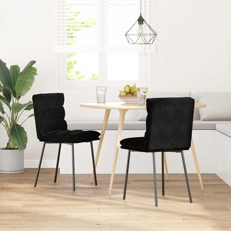 Maison Exclusive - Sedie da Pranzo 2 pz Nere in Velluto (1/5)