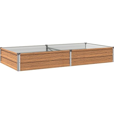 vidaXL Cama de Jardín Elevada Madera Marrón 160 x 80 x 24 cm (1/2)