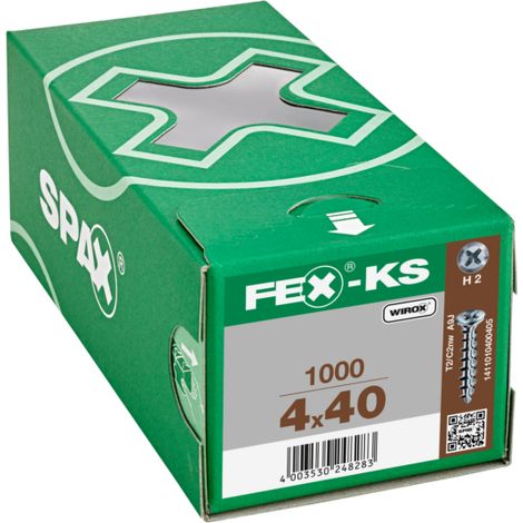 Tornillo FEX KS Wirox cruciforme H2 4.2 x 40 tête spéciale fraisée (Par 1000)