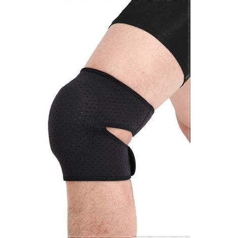 Genouillères anticollision avec rembourrage en mousse épaisse, respirantes et réglables, pour le patinage, le football, le volley-ball et le basket-ball, noires, taille XL. (1/4)