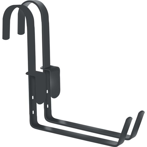 Lot de 2 supports crochet pour jardinière anthracite 18 cm (1/4)
