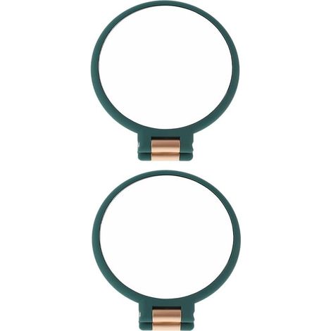 Lot de 2 Miroirs Grossissants x15 Ronds Pliables avec Suspension - Miroir de Poche Double Face Maquillage & Bureau Voyage