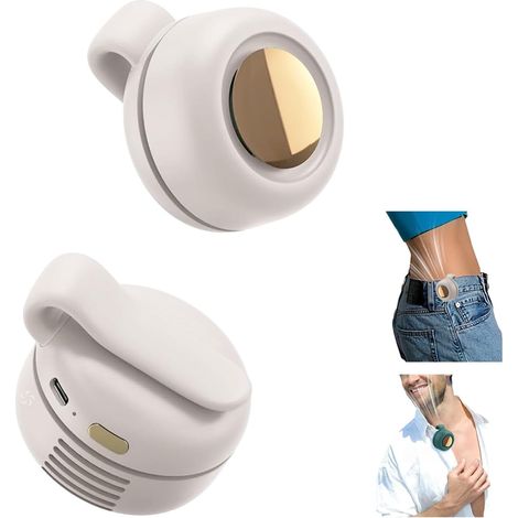 Mini-tragbarer Clip-Ventilator, geeignet für Kleidung, Hüte, Körper usw., klingenlos, wiederaufladbar, leise, Kühlventilator, 6,5 x 5 cm. (1/3)
