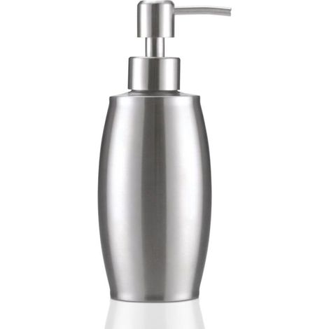 Dispenser per sapone e lozione in acciaio inox da 380 ml con pompa schiumogena a molla, ideale per cucina e bagno. (1/4)