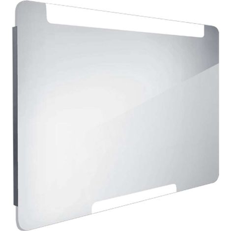 Nimco Specchi - Specchio con illuminazione LED, 100x70 cm, alluminio ZP 22004 (1/4)