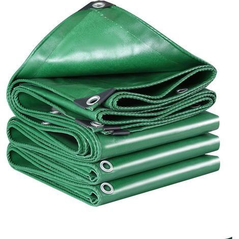 Bâche PVC extra imperméable 420 g/m² avec œillets renforcés pour meubles, verte (2 m x 2 m) (1/5)