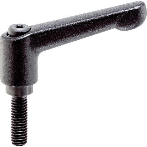 Halder Verstellbarer Klemmhebel d1=13mm d2=M4 l1=20mm schwarz
