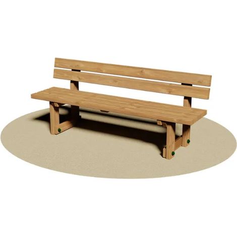 Panca Moderna 510 Giochipark legno pino nordico cm190x50x80h 3 posti