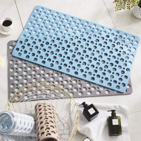 Tapis antidérapant pour salle de bain - Imperméable et anti-chute - Tapis creux - Pour salle de bain, salle de douche, 75 x (1/4)