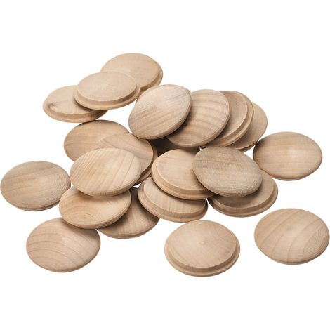 Bouchons en Bois, 25 Pièces 40 X 35 mm, Hêtre, Couvre-Trous de Vis, Couvercle en Bois Décoratif pour Escalier, Chaise, Meuble, Menuiserie (1/5)