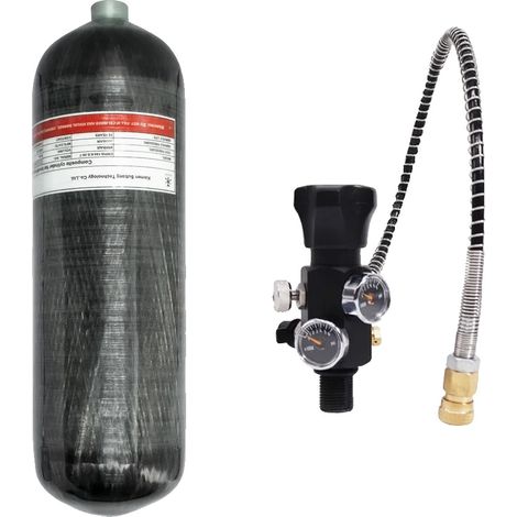 Cylindre Haute Pression, 300 BAR, Capacité de 6,8 Litres, 6.8L avec vanne C (1/2)